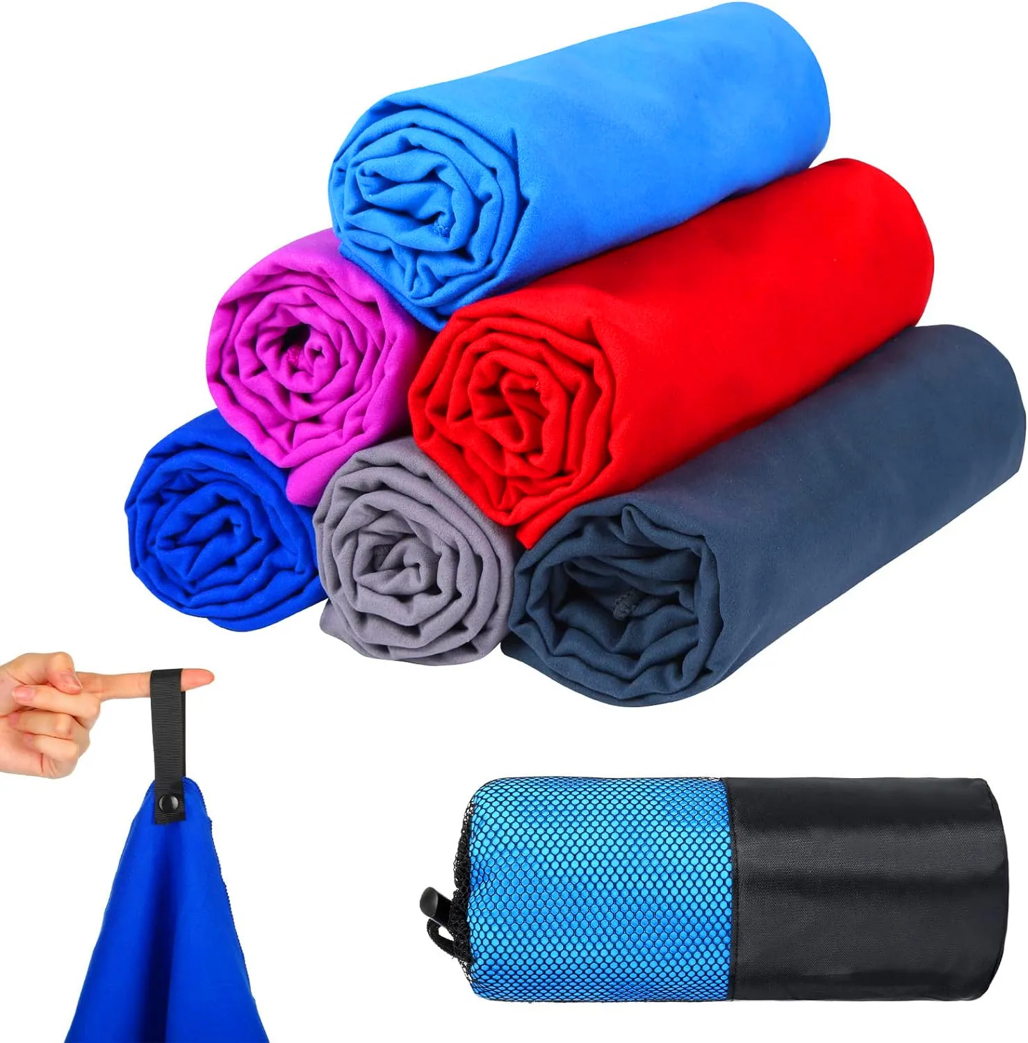 Custom Quick Dry Sports Towel Beach Summer Polyester Microfiber Custom Color Size