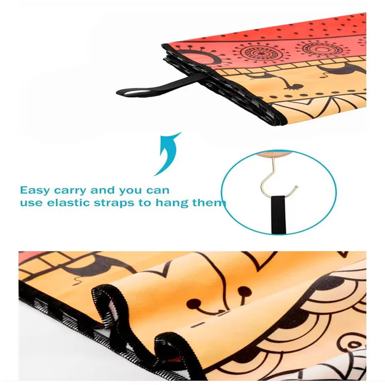 Custom RPET Microfiber Large Beach Towel with Recycled Bag Low MOQ - Image 2