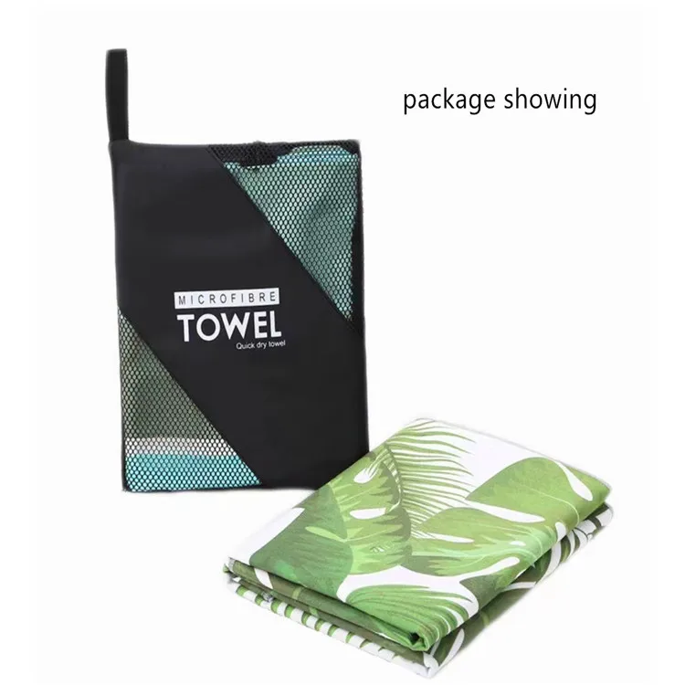 Custom RPET Microfiber Large Beach Towel with Recycled Bag Low MOQ - Image 6