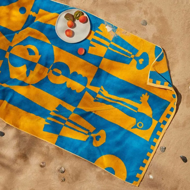 Custom Recycled Microfiber Beach Towel Sand Free Large Printed Suede - Image 5