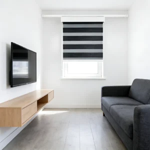 Custom Size Handmade UV Blocking Zebra Shades Dual Layer Sheer and Opaque Roller Shade