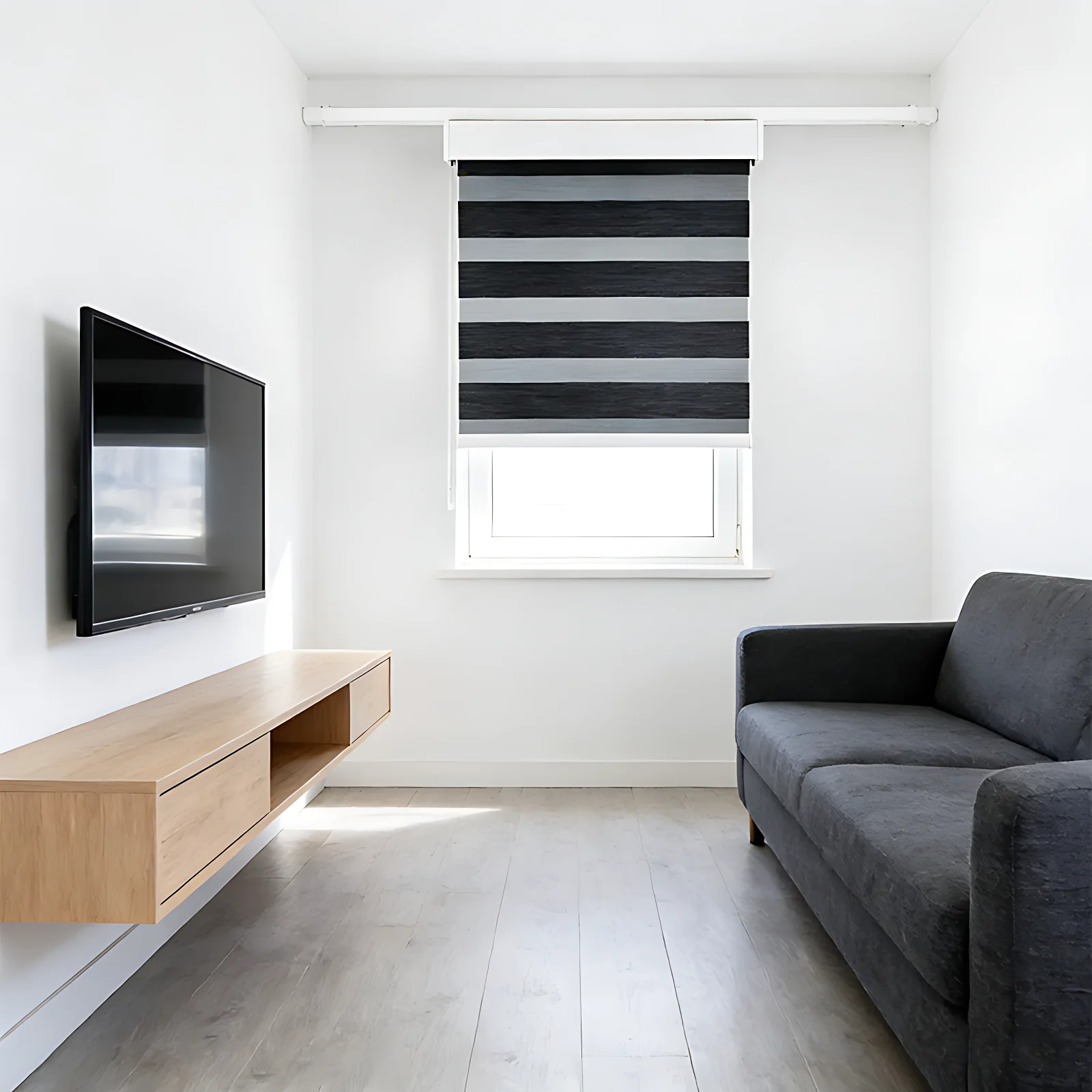 Custom Size Handmade UV Blocking Zebra Shades Dual Layer Sheer and Opaque Roller Shade