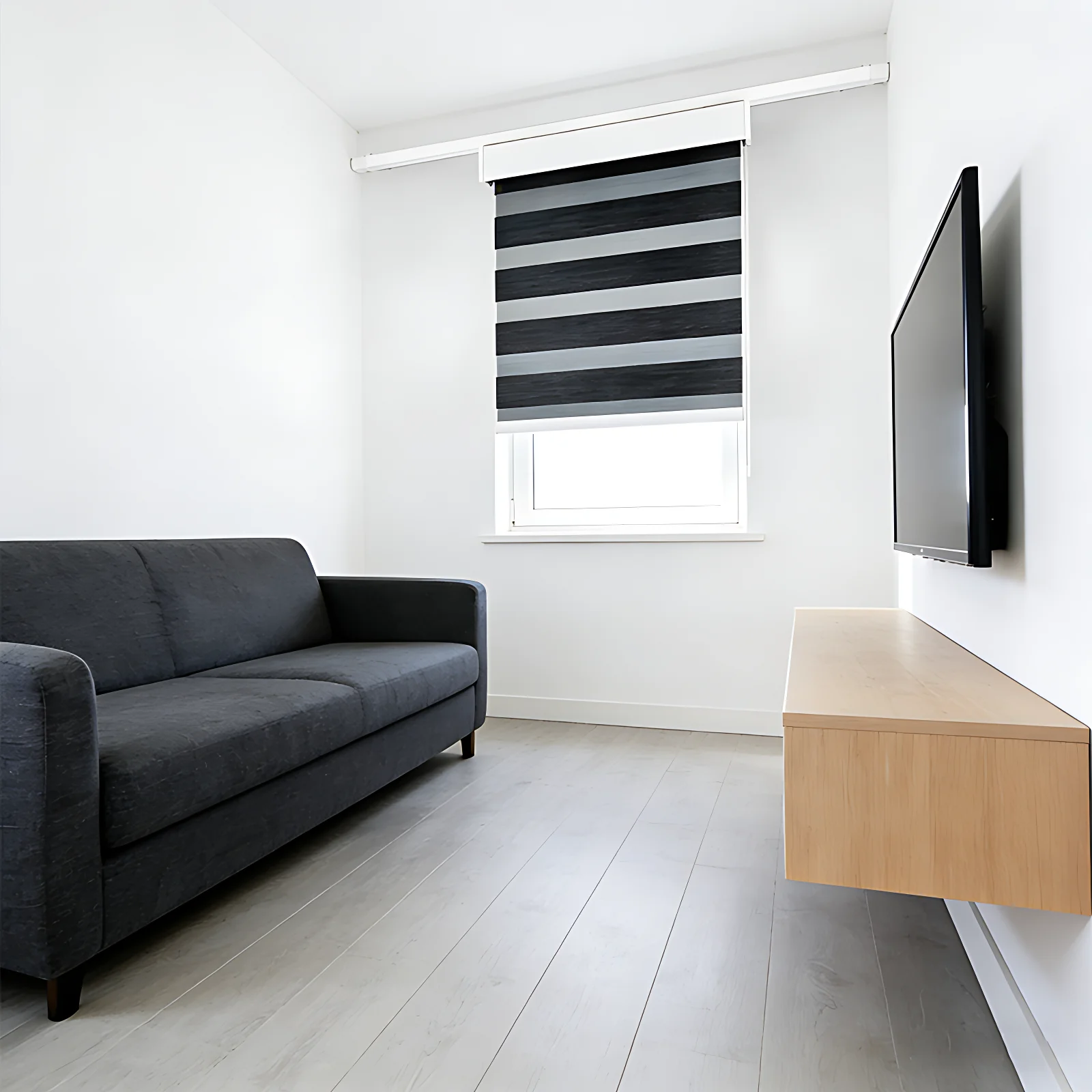 Custom Size Handmade UV Blocking Zebra Shades Dual Layer Sheer and Opaque Roller Shade - Image 2