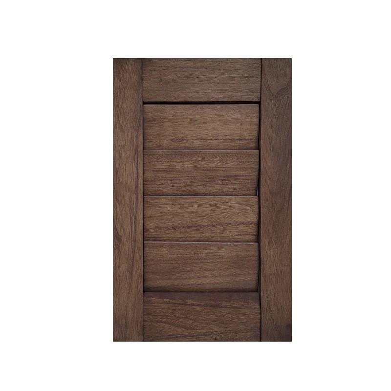 Custom Size Motorized Wood Sun Shade Shutter Louver Horizontal Pattern