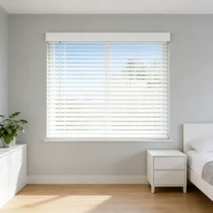 Custom Size PVC Cordless Venetian Blinds UV Blocking Light Filtering Window Coverings