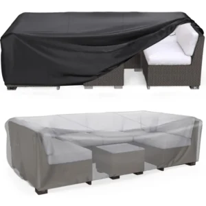 Custom-Size Rainproof Snowproof Sun Protection Cover Garden Chair Sectional Sofa Oversized Buckle