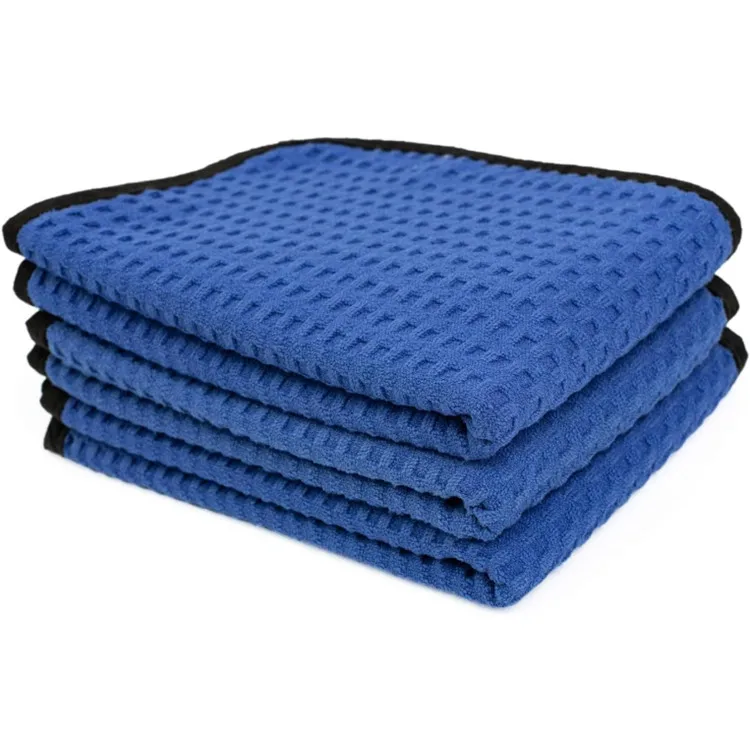 Custom Size Soft Waffle Towel Plain Edge Strip High Weight Super Absorbent Beach Logo - Image 2