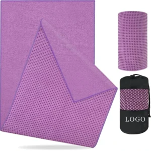 Custom Sublimation Print Ant Cloth Microfiber Towel Non-slip Grip Quick Dry Eco-friendly Yoga Sports Towel Bag
