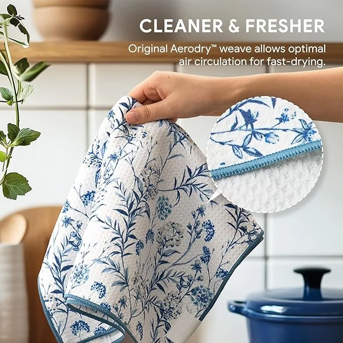 Custom Sublimation Waffle Weave Microfiber Kitchen Dish Towel 70 Percent Absorbent - Image 3