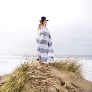 Custom Summer Microfiber Beach Towel Quick Dry Sand-Free Oversized Gray Sports Sublimation Print