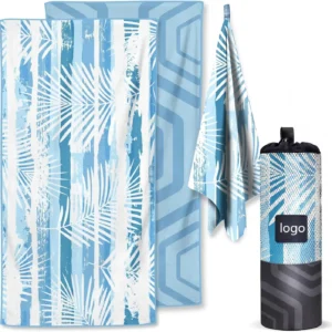 Custom Wholesale Microfiber Quick-Dry Antimicrobial Sand-Free Lightweight Beach Towel Bags