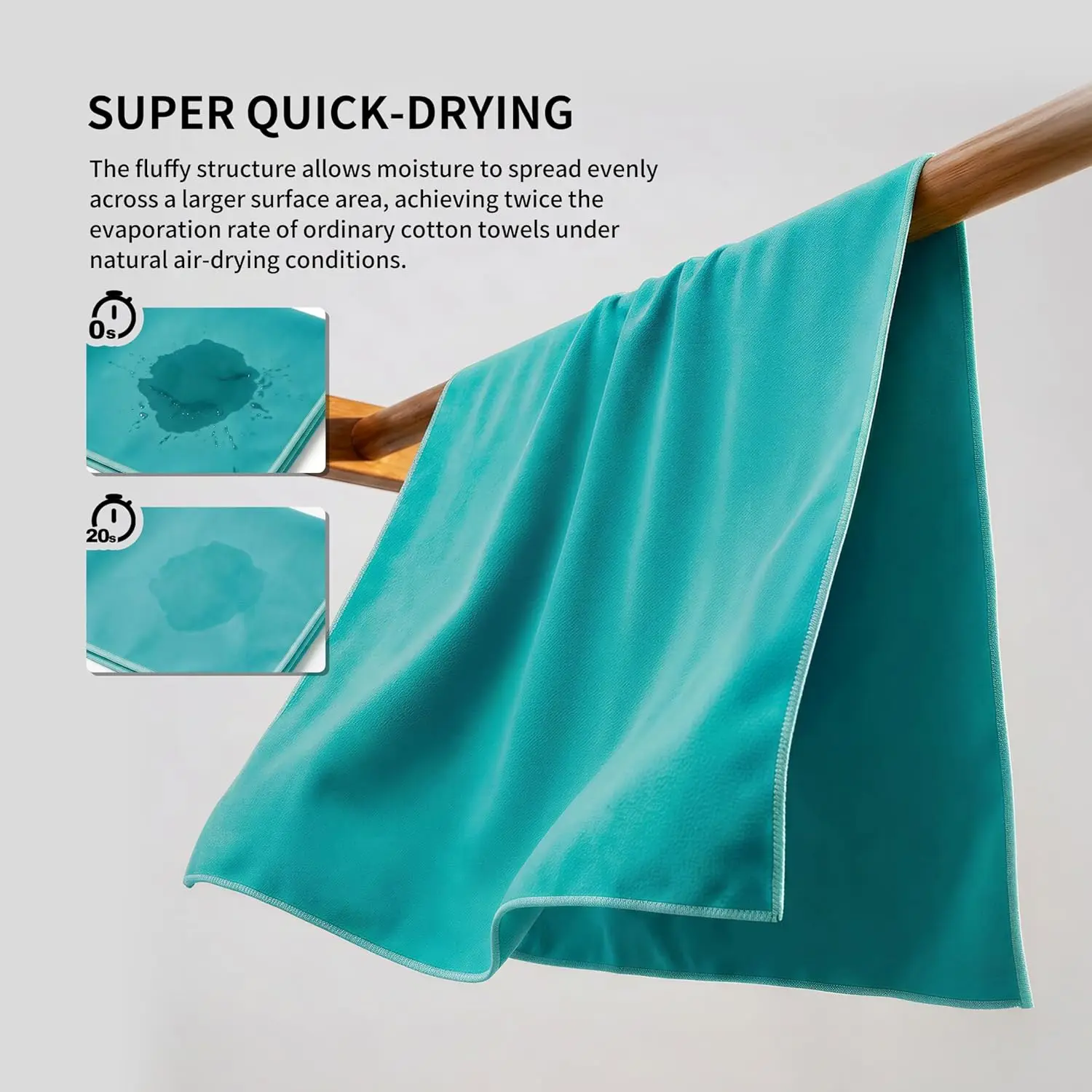 Custom Woven Square Quick-Dry Super Absorbent Cooling Microfiber Recycled Antibacterial Gym Towel - Image 5