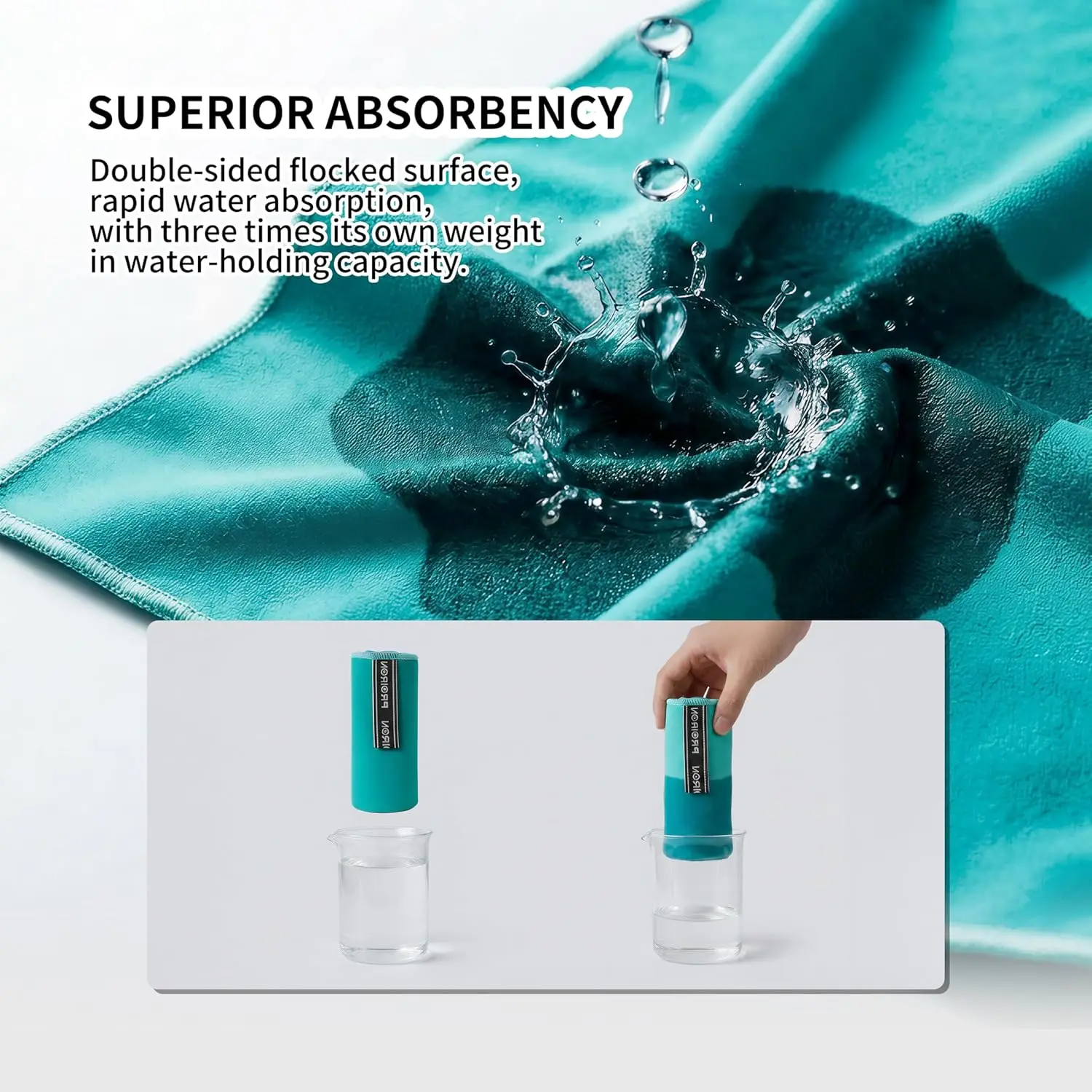 Custom Woven Square Quick-Dry Super Absorbent Cooling Microfiber Recycled Antibacterial Gym Towel - Image 6