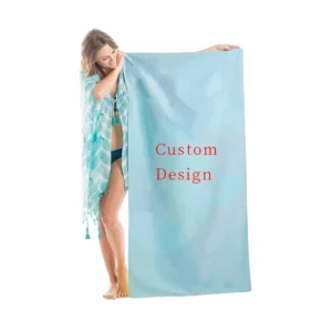 Customizable 80 Percent Polyester 20 Percent Polyamide Microfiber Towel Lightweight Tropical Summer Personalised Logo