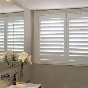 Customizable Color Eco-Friendly UV Blocking Durable Wooden Plantation Shutters OEM Factory