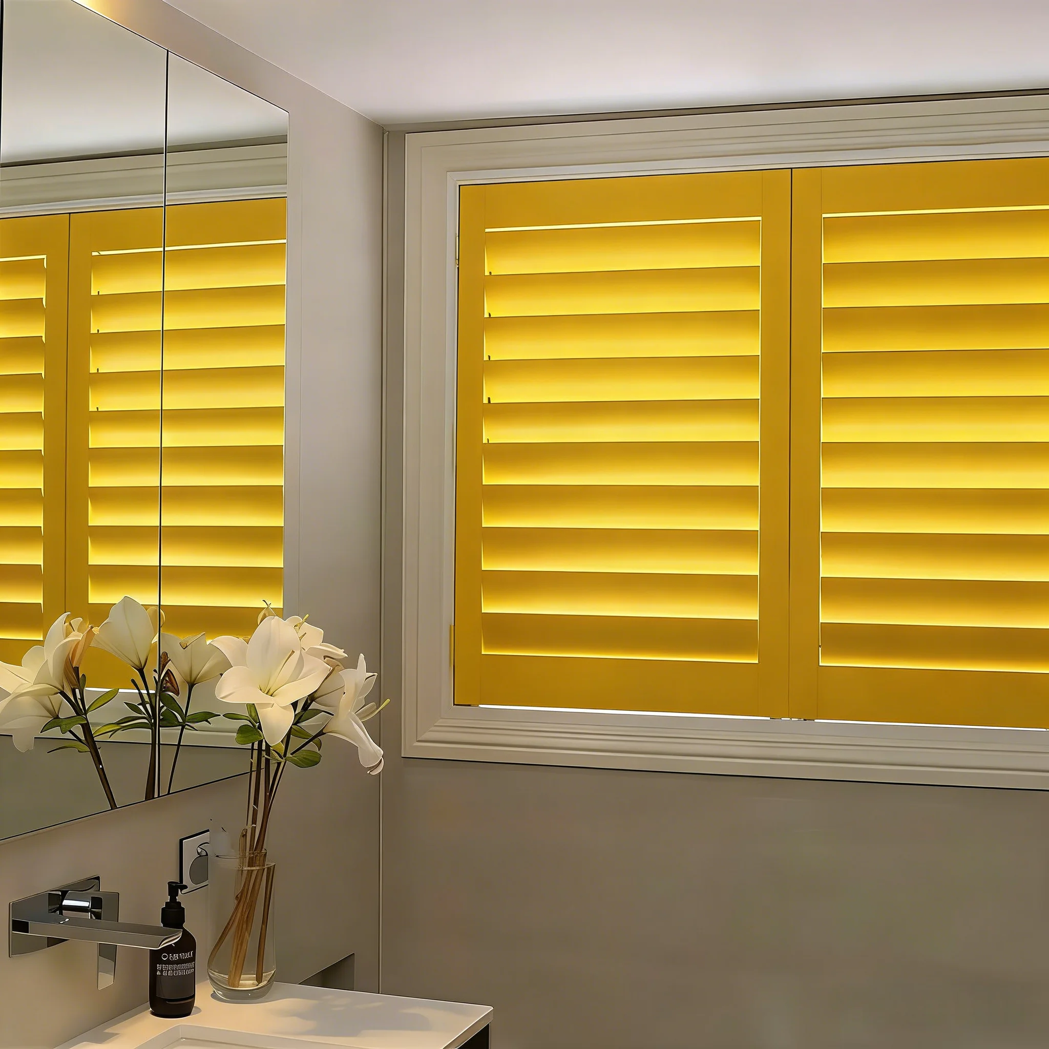 Customizable Color Eco-Friendly UV Blocking Durable Wooden Plantation Shutters OEM Factory - Image 3