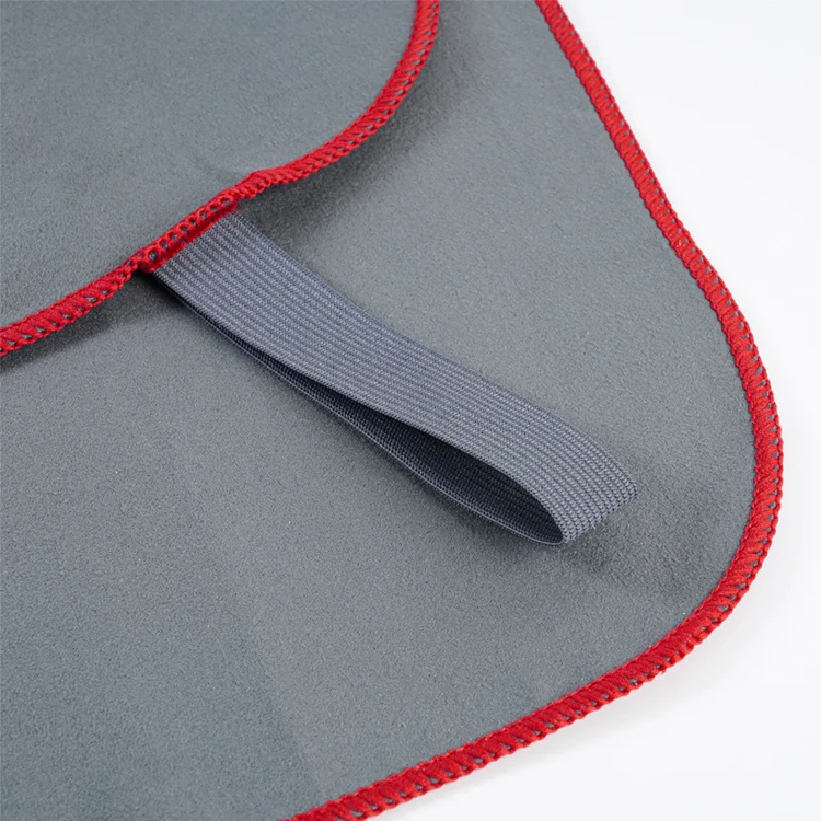 Customizable Logo Microfiber Suede Beach Towel Quick Dry Lightweight Blue Grey Low MOQ - Image 6