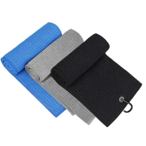 Customizable Microfiber Waffle Golf Towel Quick Dry Gym Towel with Instant Water Absorption Custom Logo