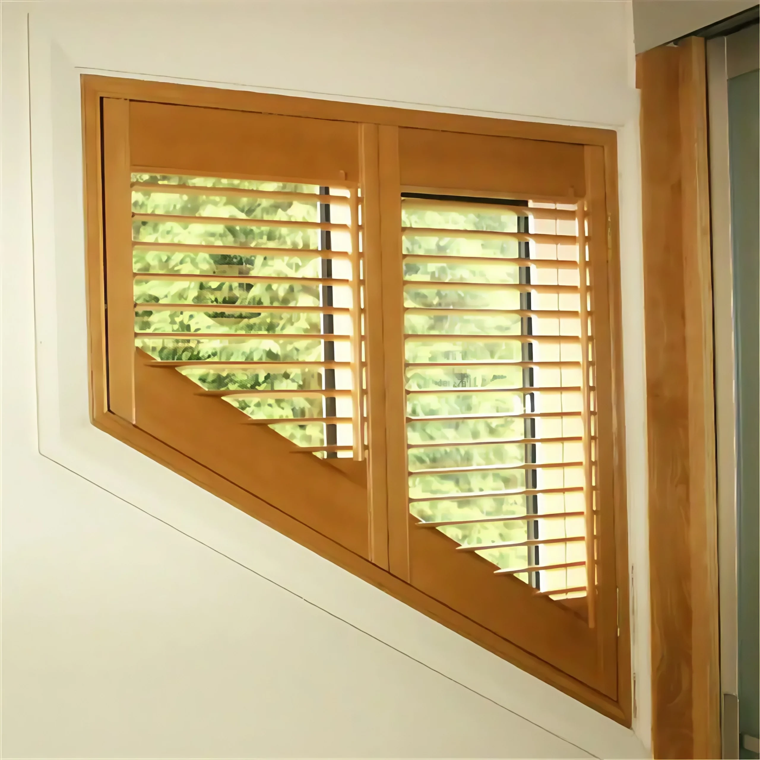 Customizable Modern Wooden Louvered Shutter Anti-Theft Soundproof for Hotel Home Decor