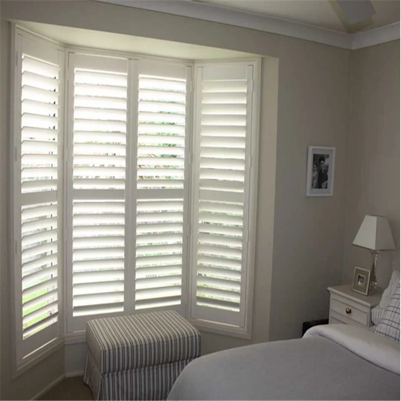 Customizable Modern Wooden Louvered Shutter Anti-Theft Soundproof for Hotel Home Decor - Image 2