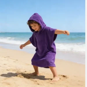 Customizable Summer Knitted Plaid Beach Bath Robe Parent-child Set Quick Drying Microfiber