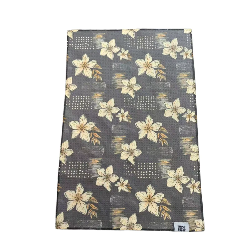Customized 350GSM Woven Polyester Microfiber Kitchen Towels Christmas Tree Print Gift Set - Image 3
