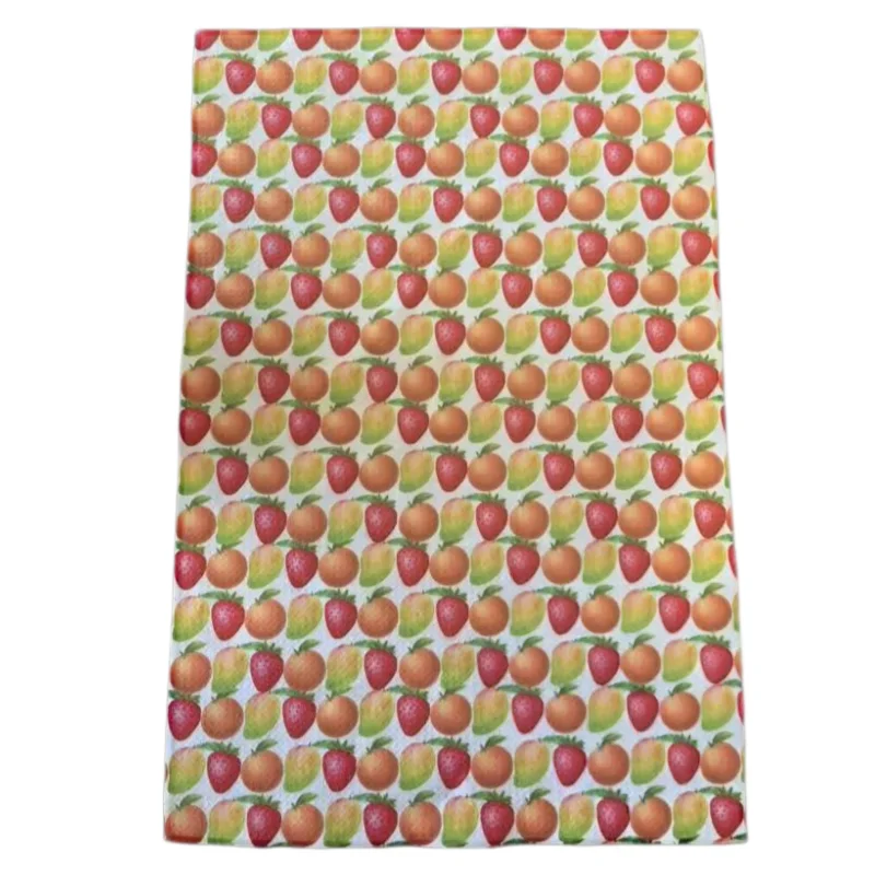 Customized 350GSM Woven Polyester Microfiber Kitchen Towels Christmas Tree Print Gift Set - Image 4