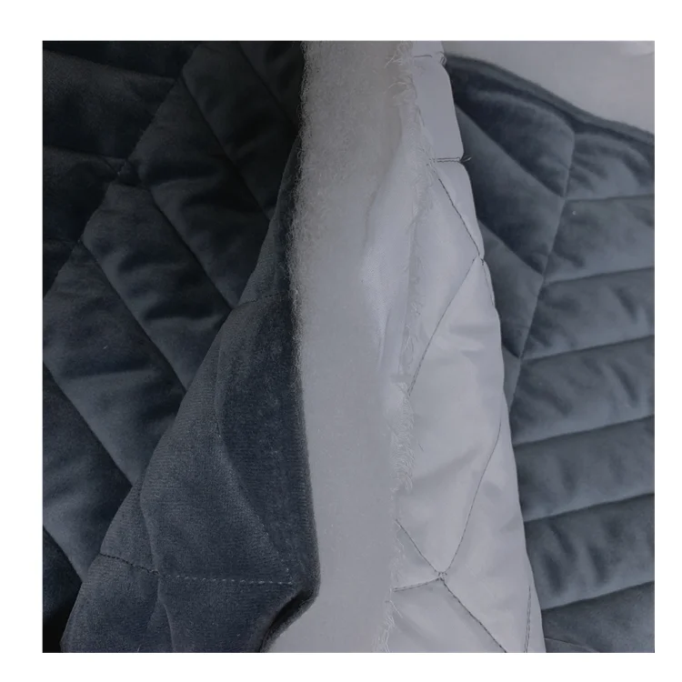 Customized Double Side Diamond Quilting Woven Polyester Fabric for Garment