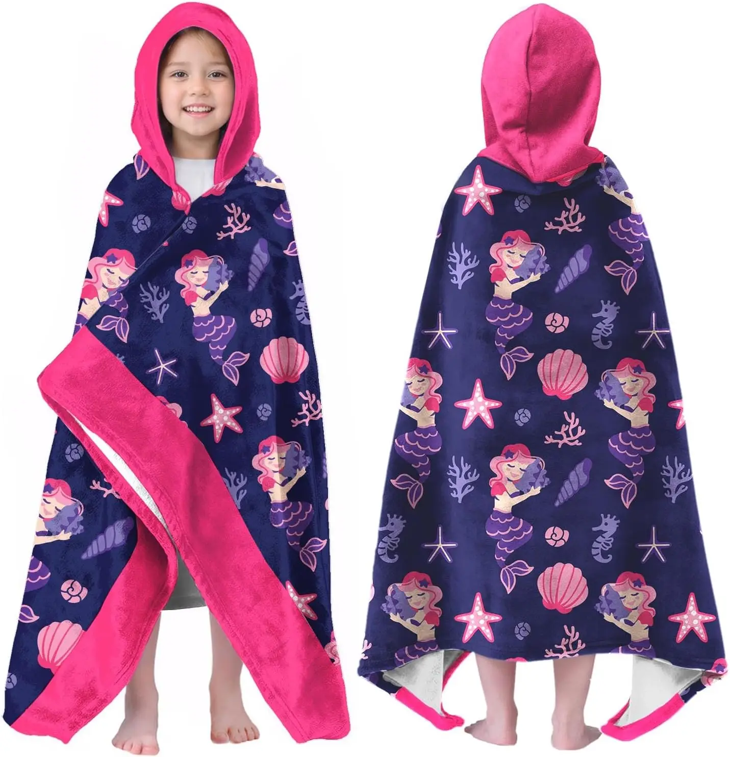 Customized Eco-Friendly Absorbent Antimicrobial Quick-Dry Microfiber Beach Poncho