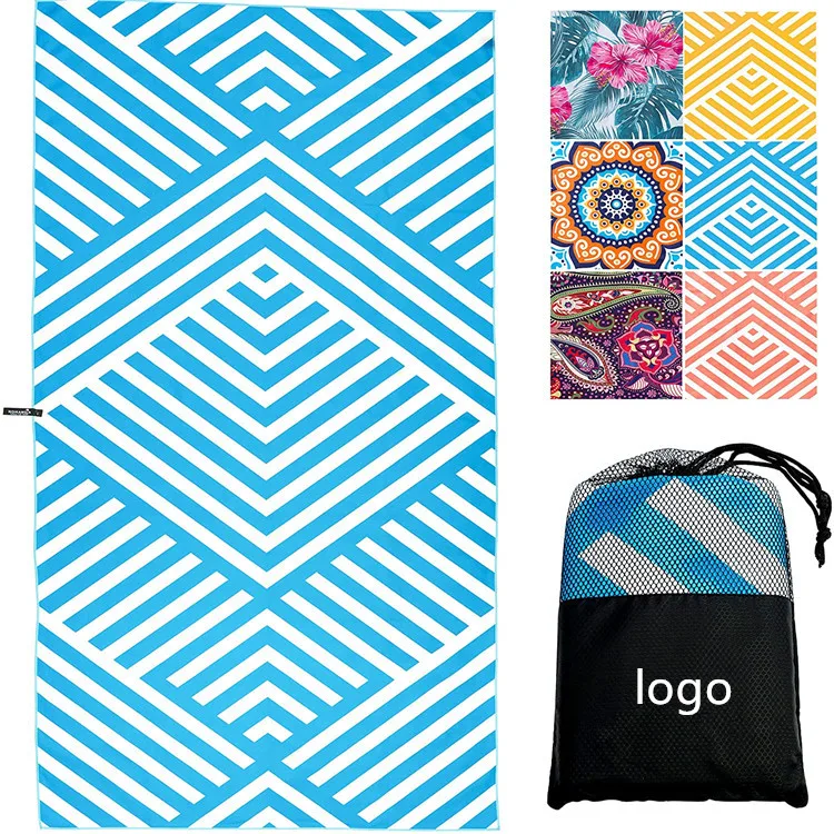 Customized Extra Large Microfiber Beach Towel Lightweight Compressed Sports Pattern Adults - Image 5