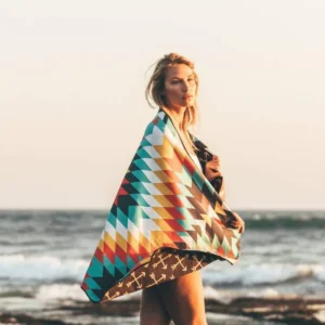 Customized Extra Large Waffle Beach Towel 80x160cm 90x180cm Microfiber OEKO-TEX