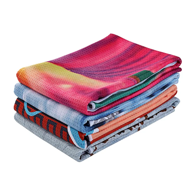 Customized Extra Large Waffle Beach Towel 80x160cm 90x180cm Microfiber OEKO-TEX - Image 2