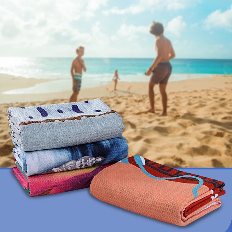 Customized Extra Large Waffle Beach Towel 80x160cm 90x180cm Microfiber OEKO-TEX - Image 6