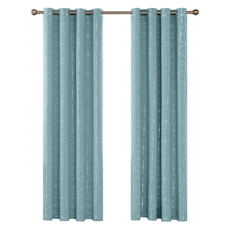 Customized Fire Retardant Blackout Curtain Fabric 100 Percent Polyester Thermal - Image 2