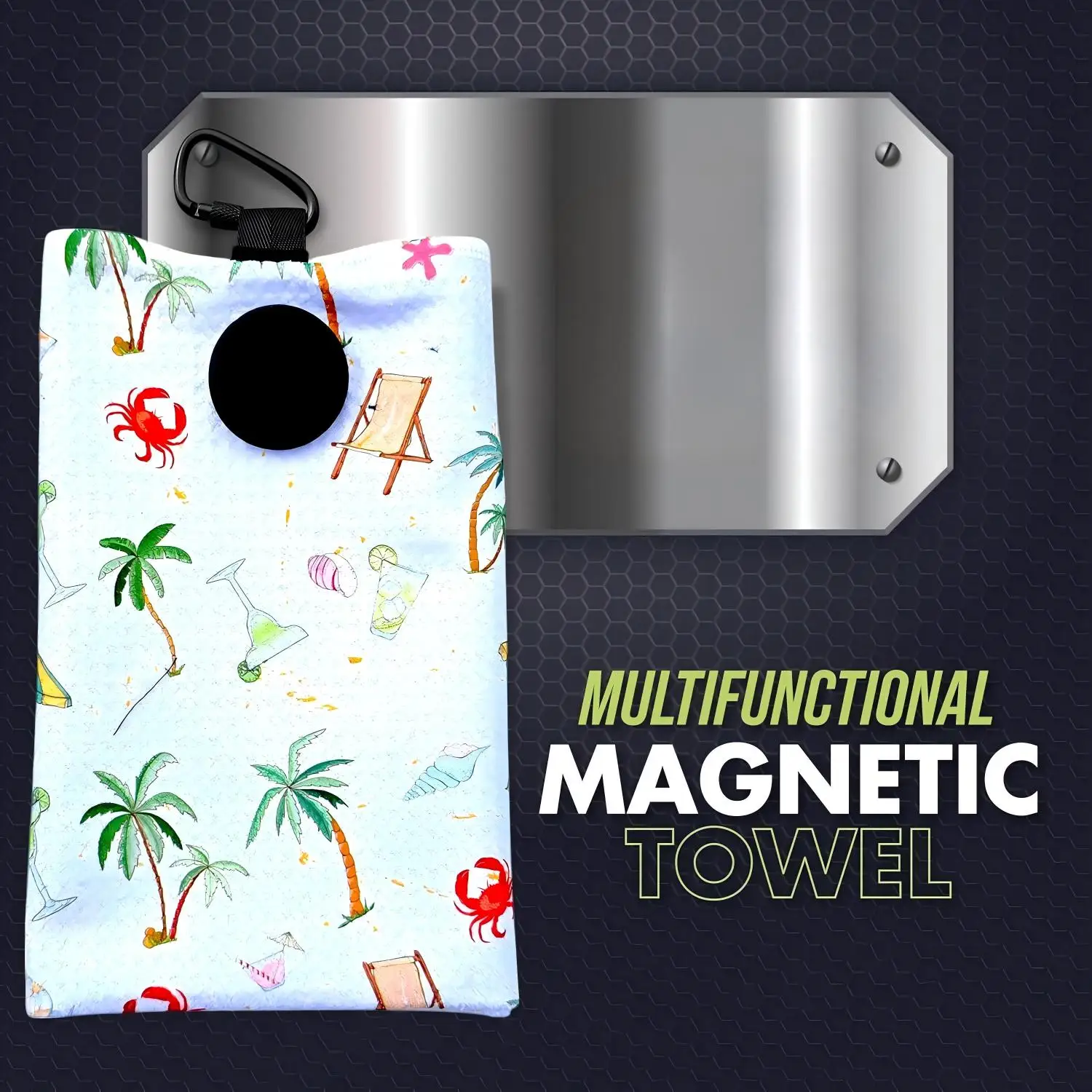 Customized Golf Towel Woven Microfiber Waffle Roll Rectangle Quick-Dry Lightweight - Image 4