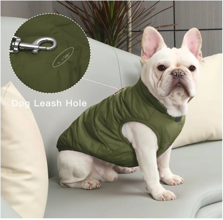 Customized Lightweight Puffy Dog Jacket Fleece Bonded Pet Coat - Image 5