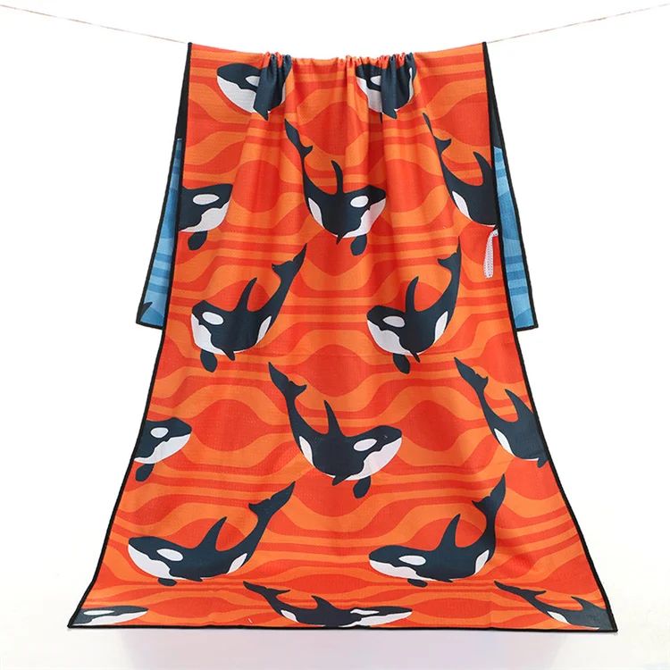 Customized Logo Beach Towel 400gsm Sun Protection Swimming Diving Towel - Image 2