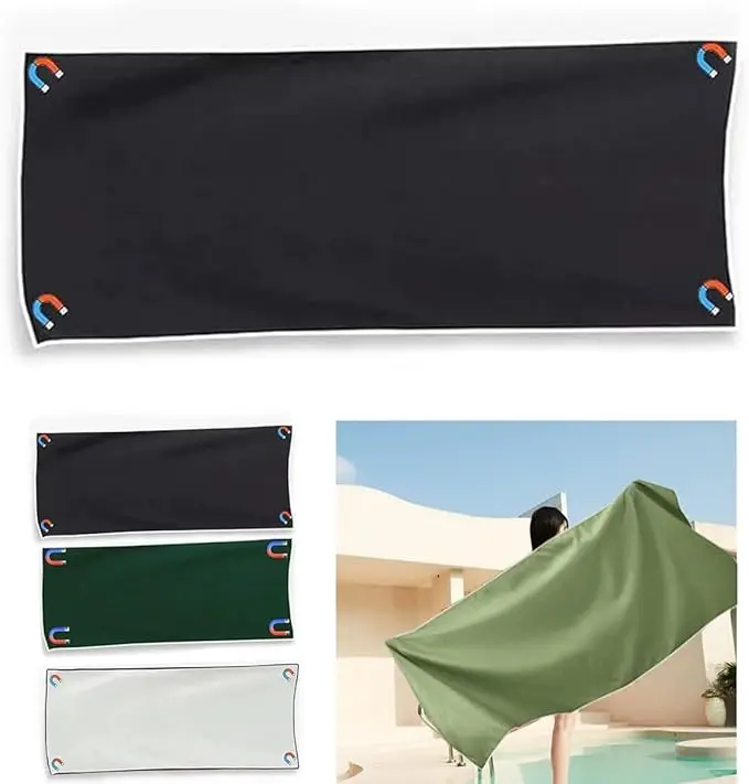 Customized Logo Microfiber Hooded Beach Towel Solid Color Surf Poncho for Adults