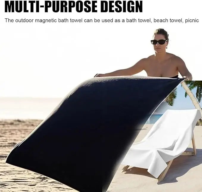 Customized Logo Microfiber Hooded Beach Towel Solid Color Surf Poncho for Adults - Image 3