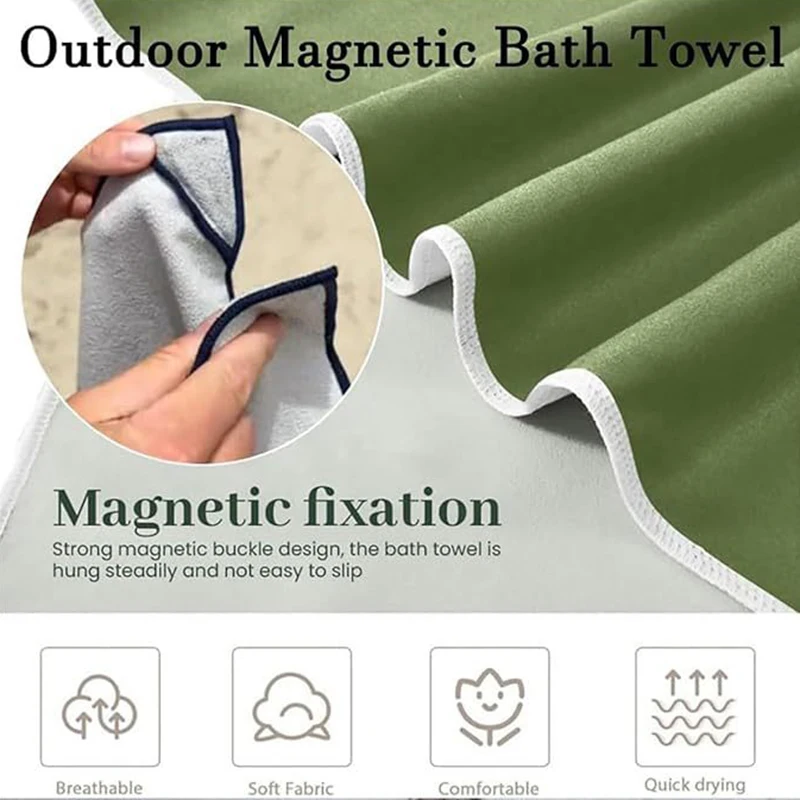 Customized Logo Outdoor Car and Beach Towels Microfiber Hidden Magnet Corners Sports Pattern Woven - Image 6