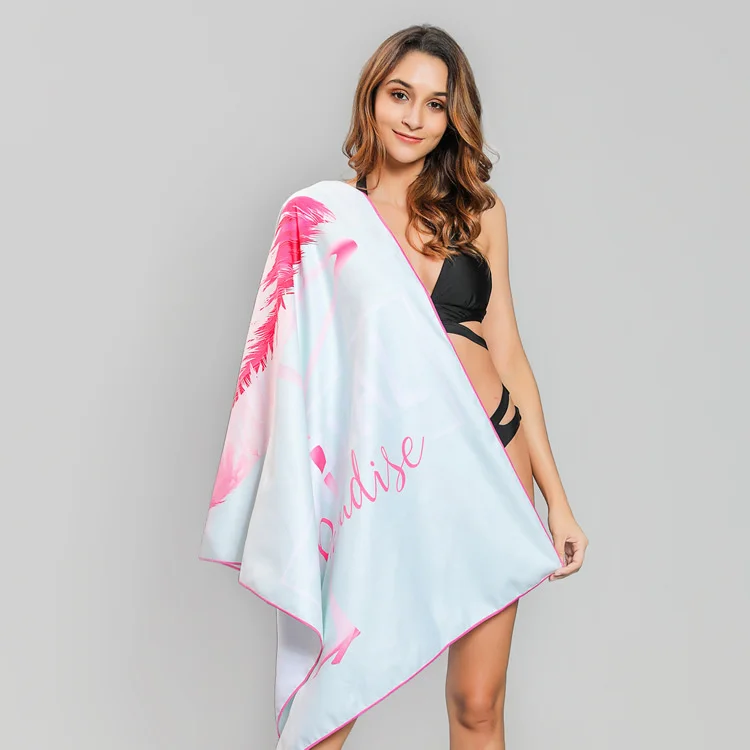 Customized Logo Sand Free Microfiber Beach Towels 200 Gsm Quick-dry Absorbent - Image 2