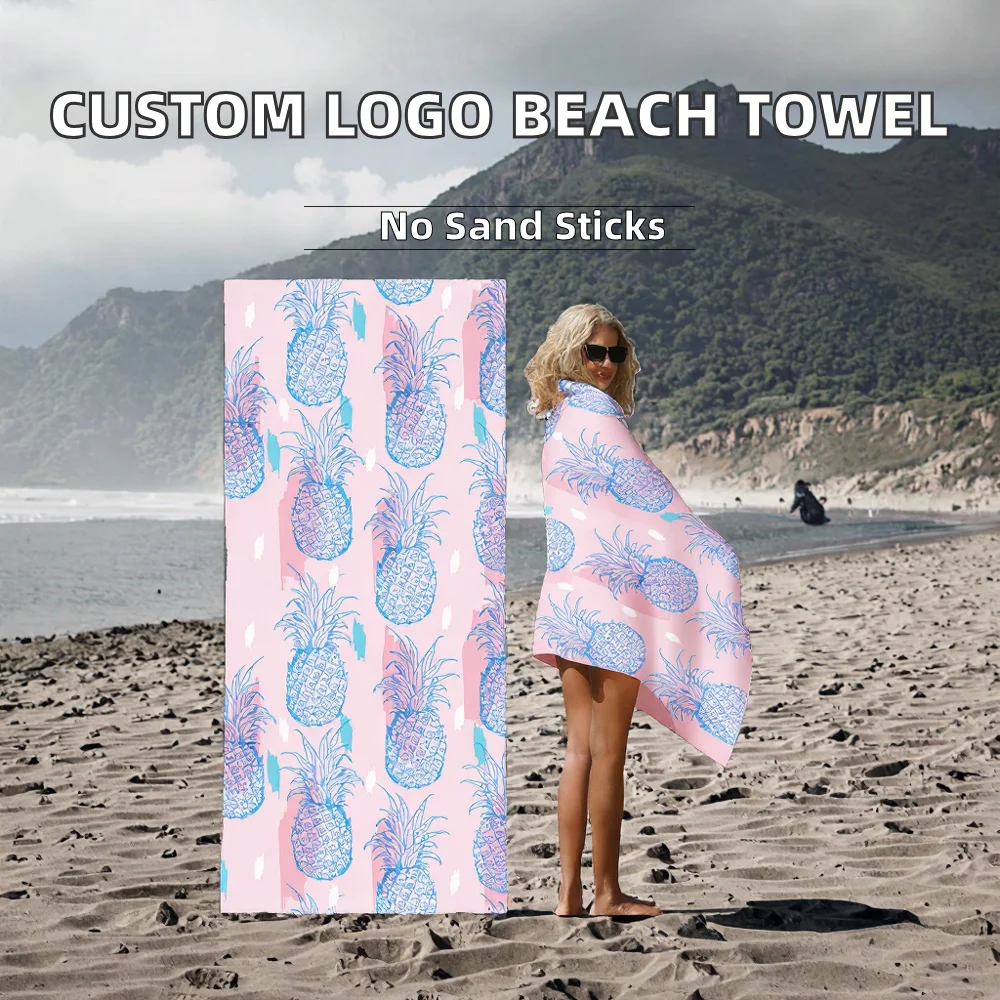 Customized Logo Sand Free Quick Dry Luxury Beach Towel Eco-Friendly - Image 2