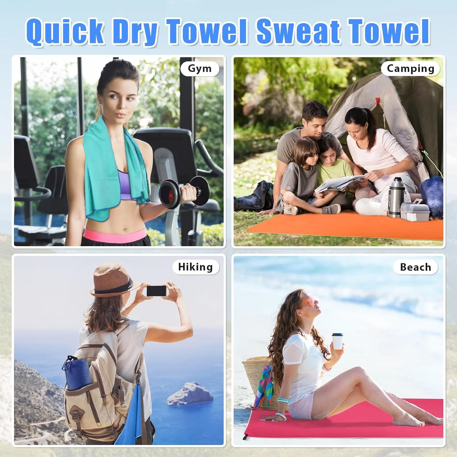 Customized Microfiber Beach Towel with Logo Quick Dry Lightweight Travel - Image 5