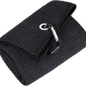 Customized Microfiber Golf Towel with Magnet Hook Sublimated Waffle Design