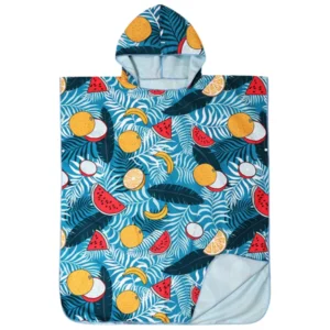 Customized Print 200gsm Microfiber Surf Poncho Hooded Quick-Dry Antimicrobial Beach Towel