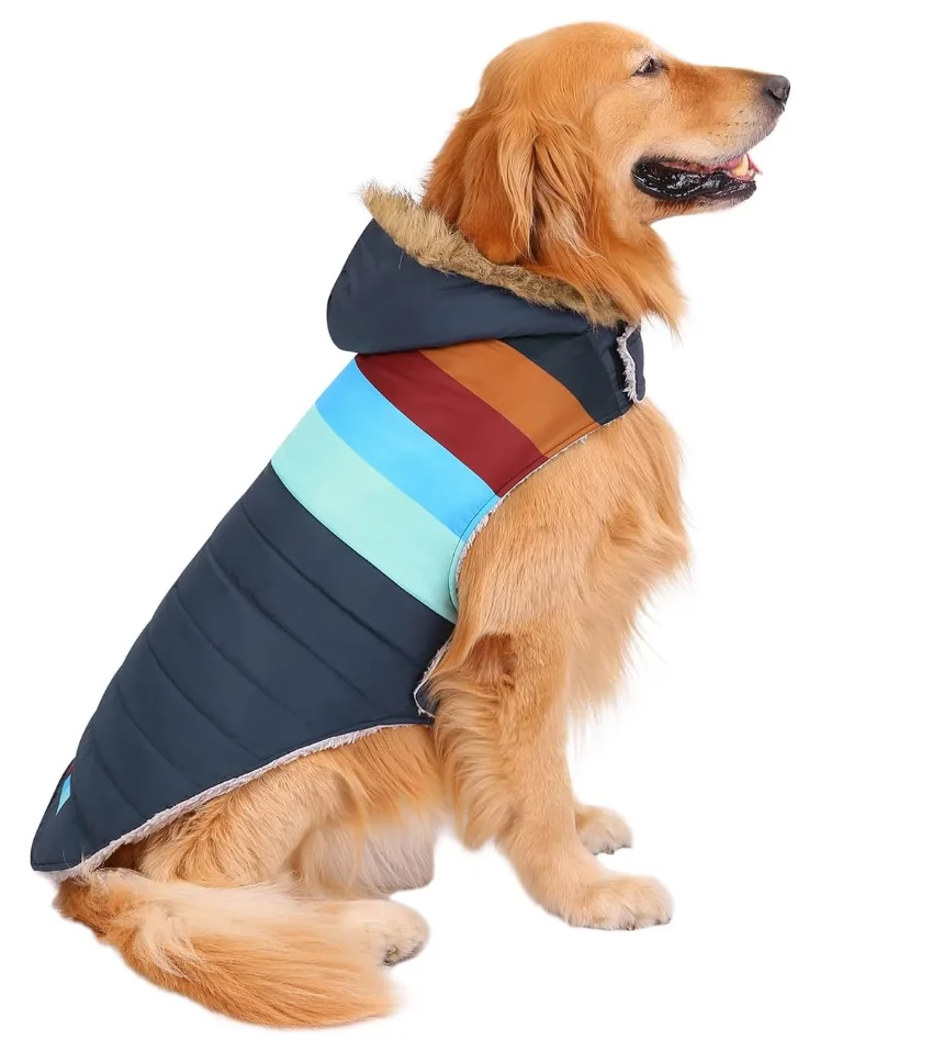 Customized Print Fleece Pet Jacket Lightweight Quilted Dog Puffy Coat