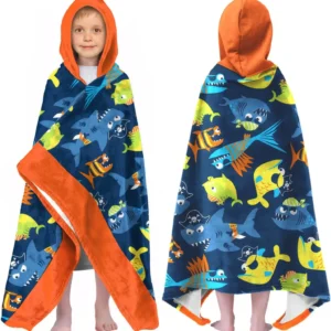 Customized Summer Beach Towel Eco-Friendly Absorbent Suede Hoodie Sustainable Microfiber Antimicrobial Quick-Dry Soft