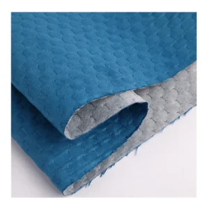 Customized Ultrasonic Quilting 100 Percent Polyester Scuba Plush Sea-Island Suede Fabric PE Foam Backing