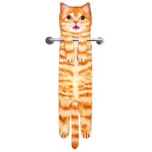 Cute Cat Funny Hand Towels Microfiber Super Absorbent Quick-Dry Animal Print