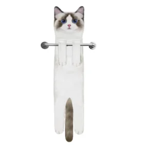 Cute Cat Print Microfiber Hand Towels - Super Absorbent Quick-Dry for Bathroom Kitchen